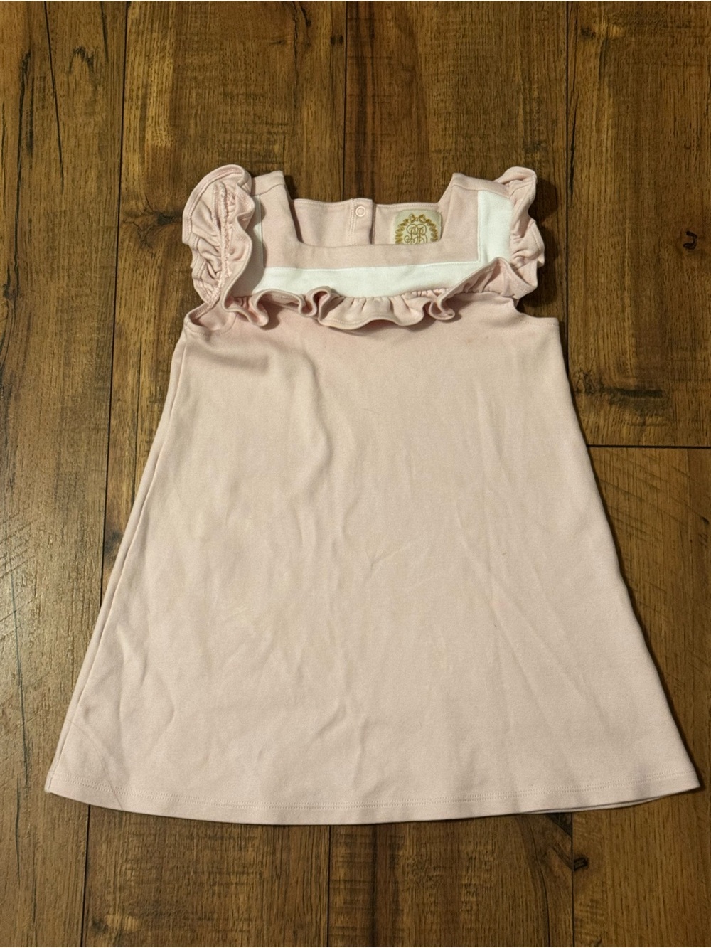 The Beaufort Bonnet Company Light Pink Ruffle-Trim Dress